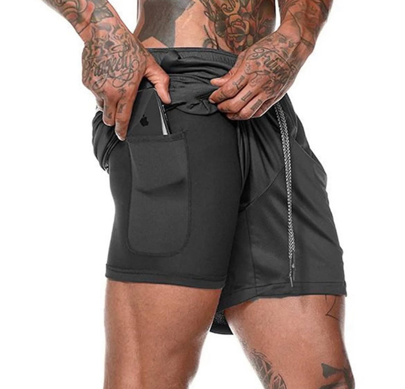 2 IN 1 ATHLETIC SHORTS