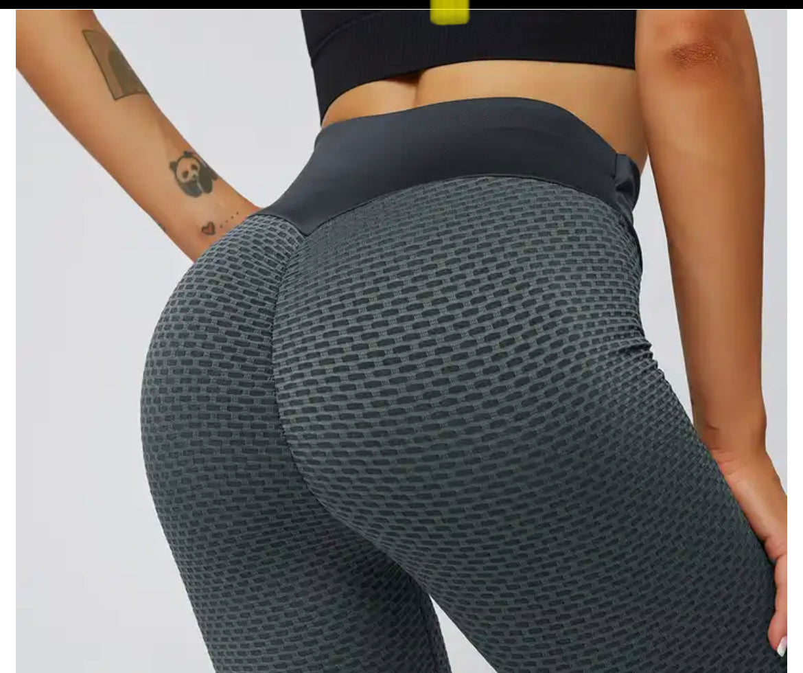 Mesh Leggings for Women High Waisted Scrunch Butt Lifting Lounge Yoga Pants  Workout Running Honeycomb Gym Sport Tights